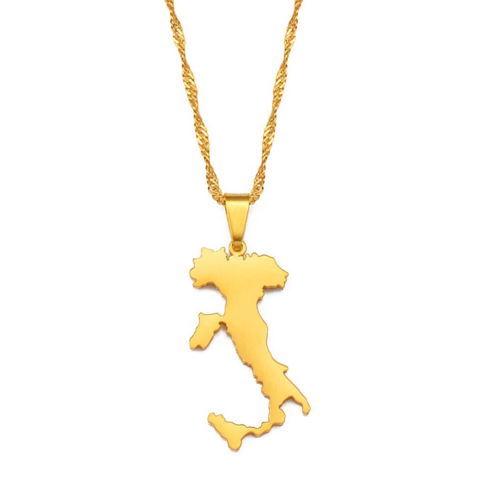 Italy Map Necklace