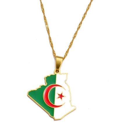 Algeria Map Necklace