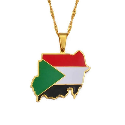 Republic of Sudan Map Necklace