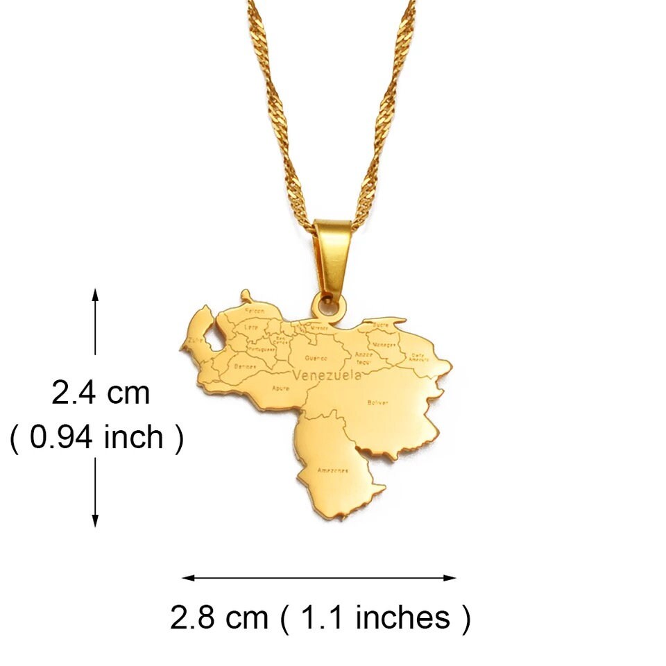 Venezuela Map Necklace