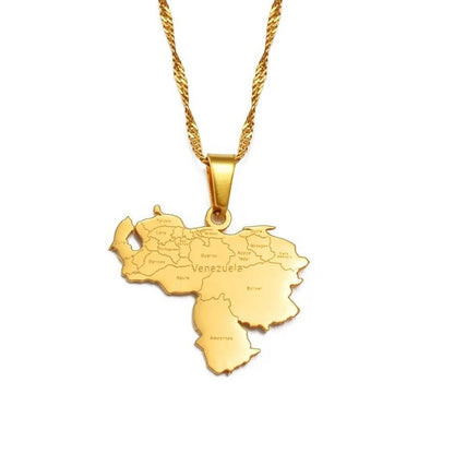 Venezuela Map Necklace