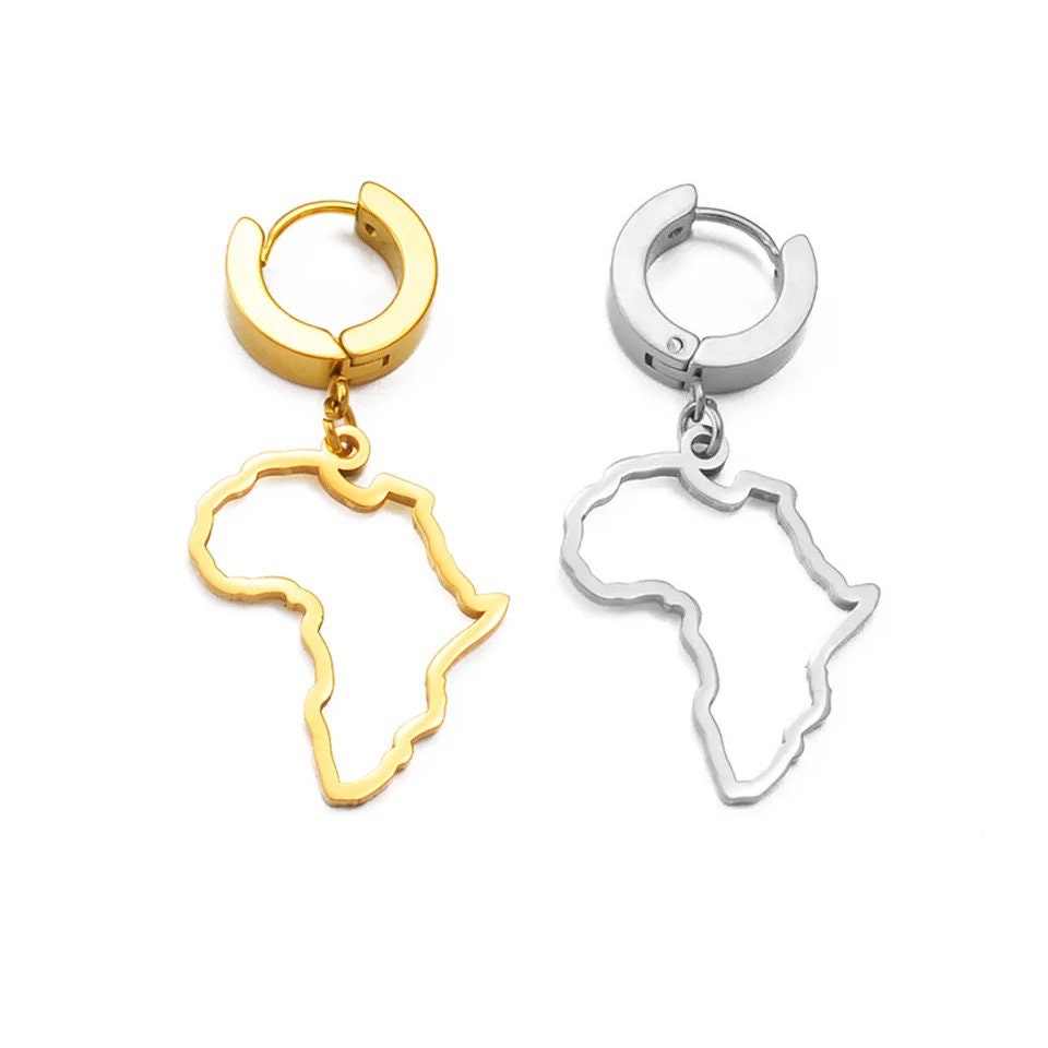 Africa Map Earrings