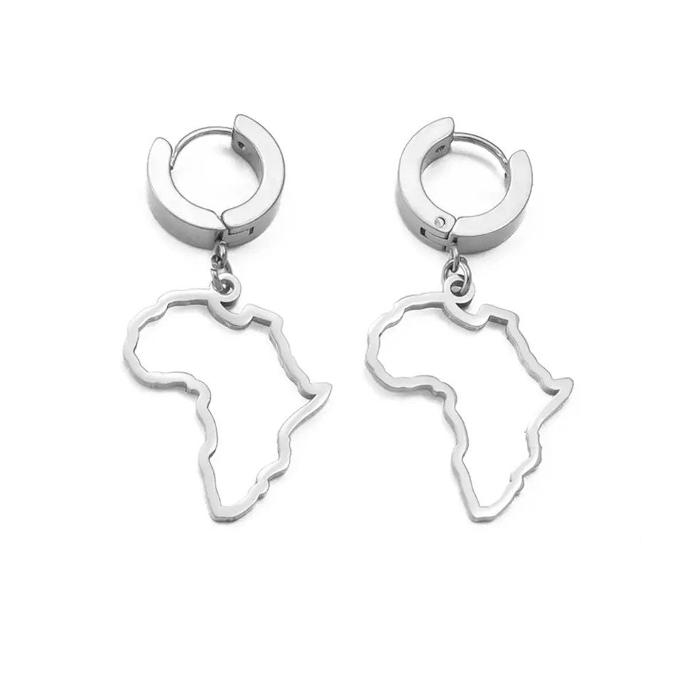 Africa Map Earrings