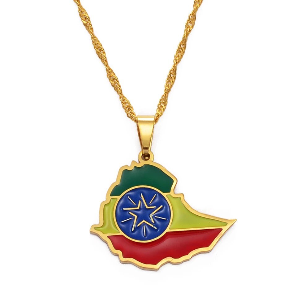 Ethiopia Map Necklace