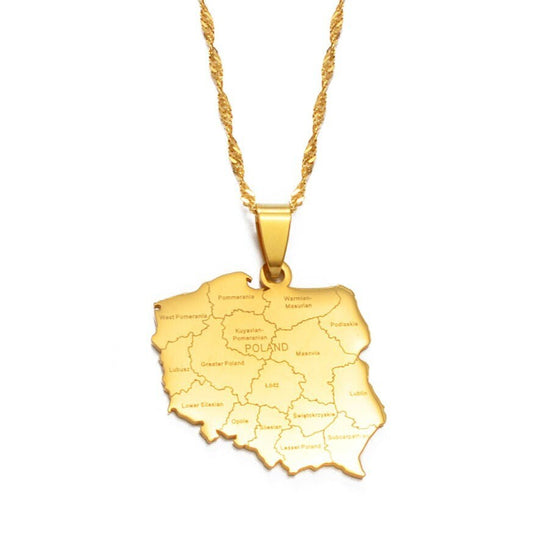 Poland Map Necklace