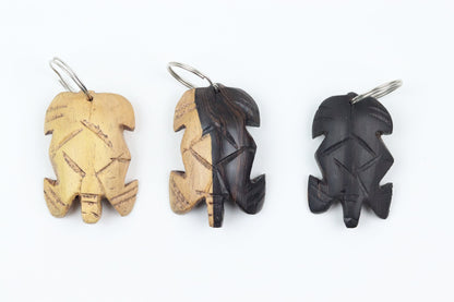 Turtle Keychain | Unique Wooden Handmade Carved Natural Wood Pieces Made by Artisans and Imported from Mali, West Africa