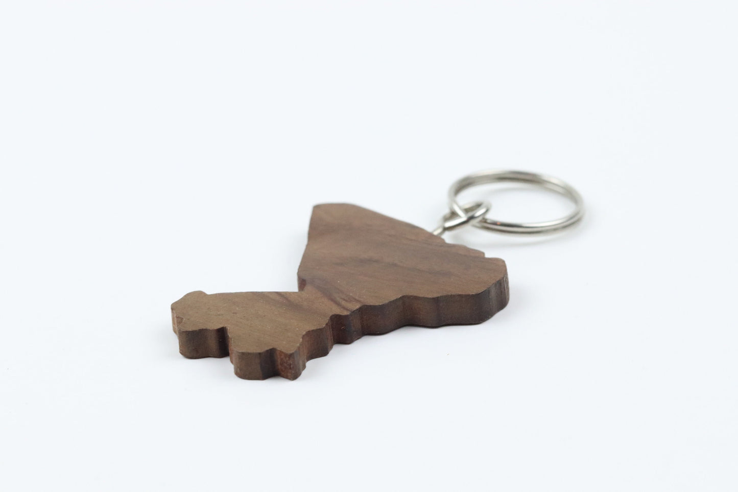 Mali Map Keychain | Wooden Unique Handmade Carved Natural Wood Piece Made by Artisans and Imported from Mali, West Africa