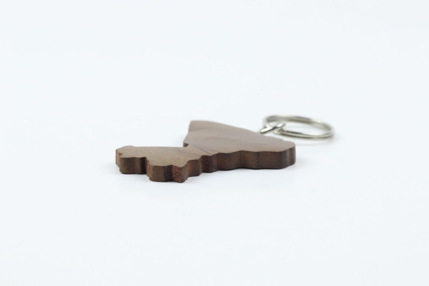 Mali Map Keychain | Wooden Unique Handmade Carved Natural Wood Piece Made by Artisans and Imported from Mali, West Africa