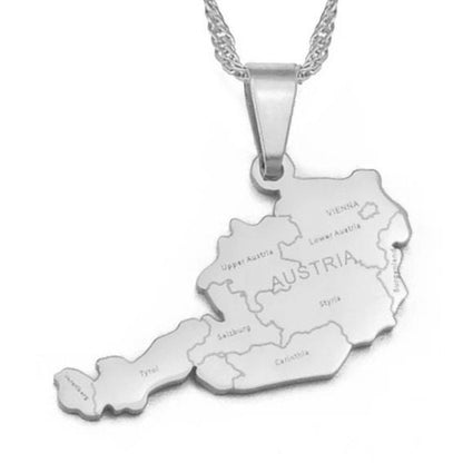 Austria Map Necklace