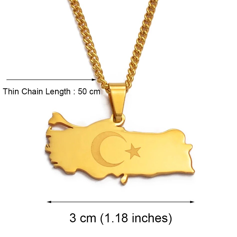 Turkey Map Necklace