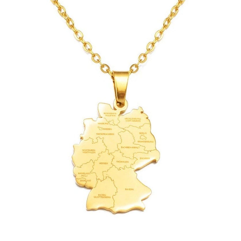 Germany Map Necklace