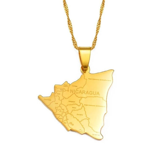 Nicaragua Map Necklace