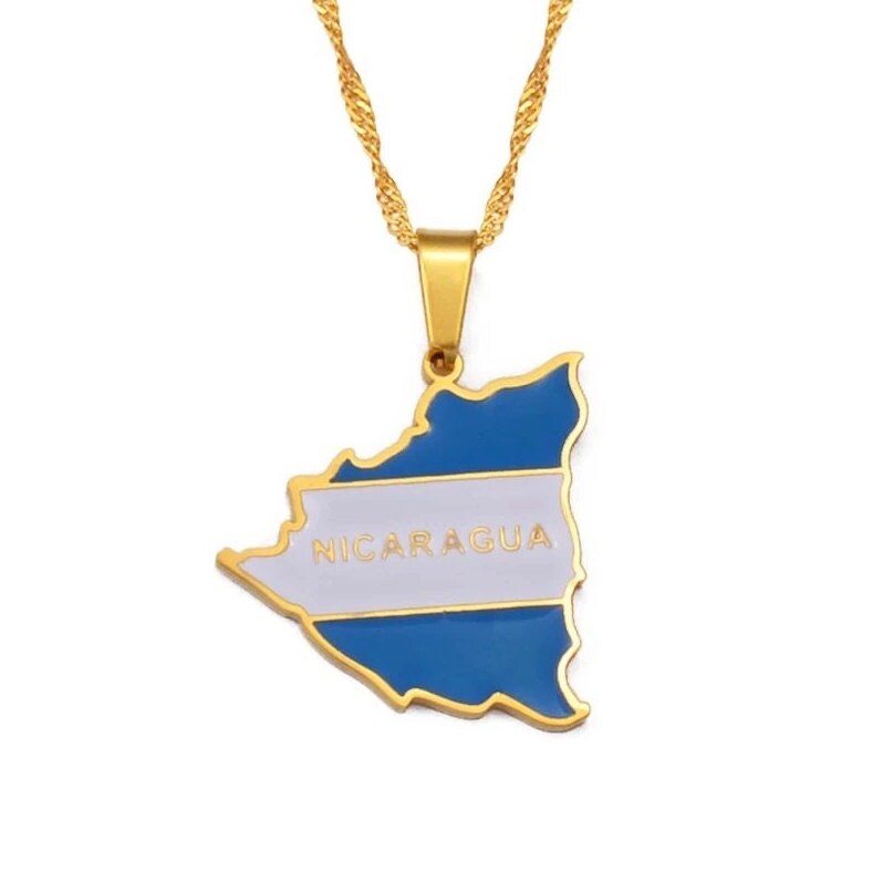 Nicaragua Map Necklace