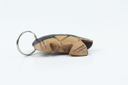 Turtle Keychain | Unique Wooden Handmade Carved Natural Wood Pieces Made by Artisans and Imported from Mali, West Africa