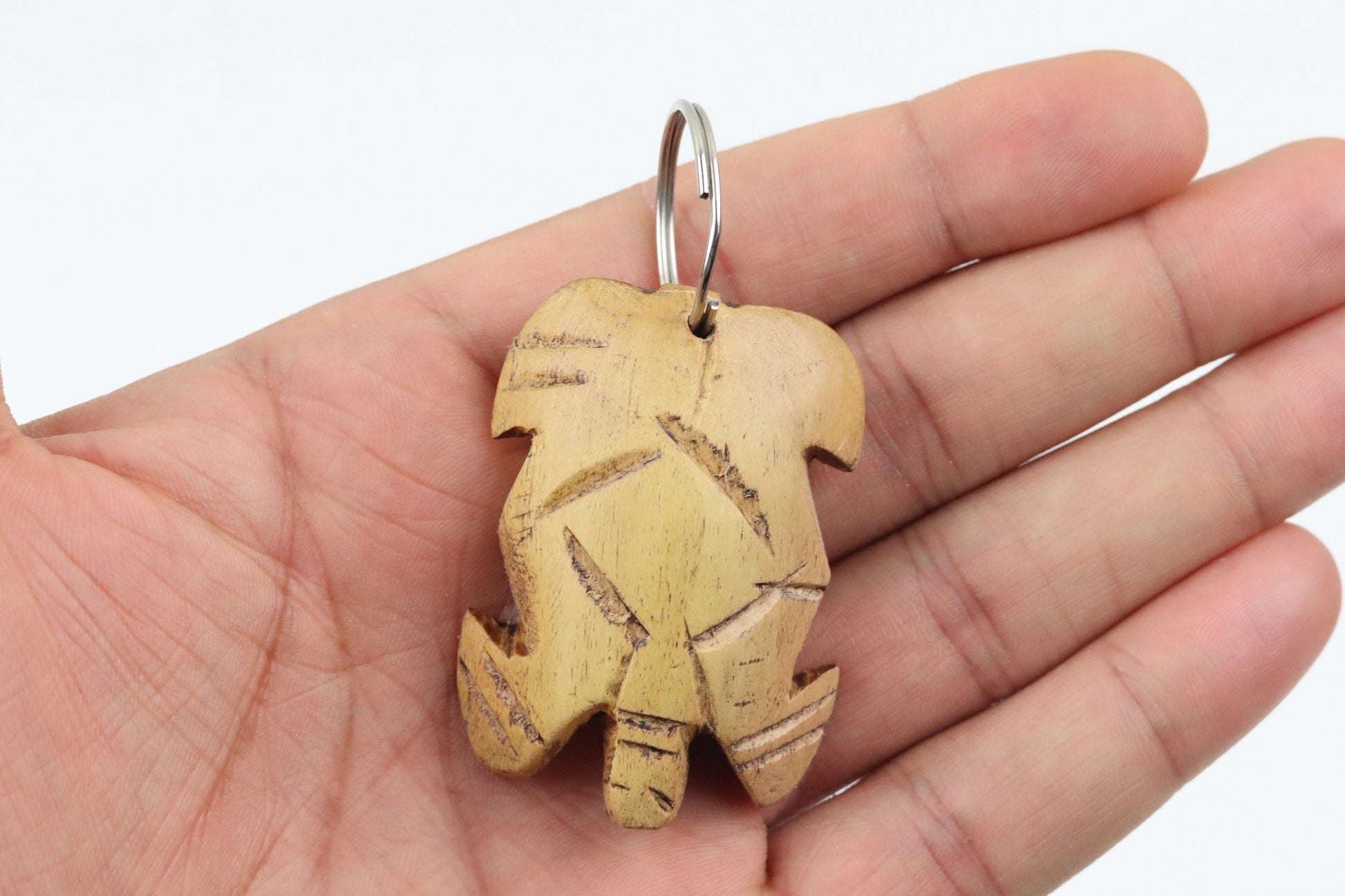 Turtle Keychain | Unique Wooden Handmade Carved Natural Wood Pieces Made by Artisans and Imported from Mali, West Africa