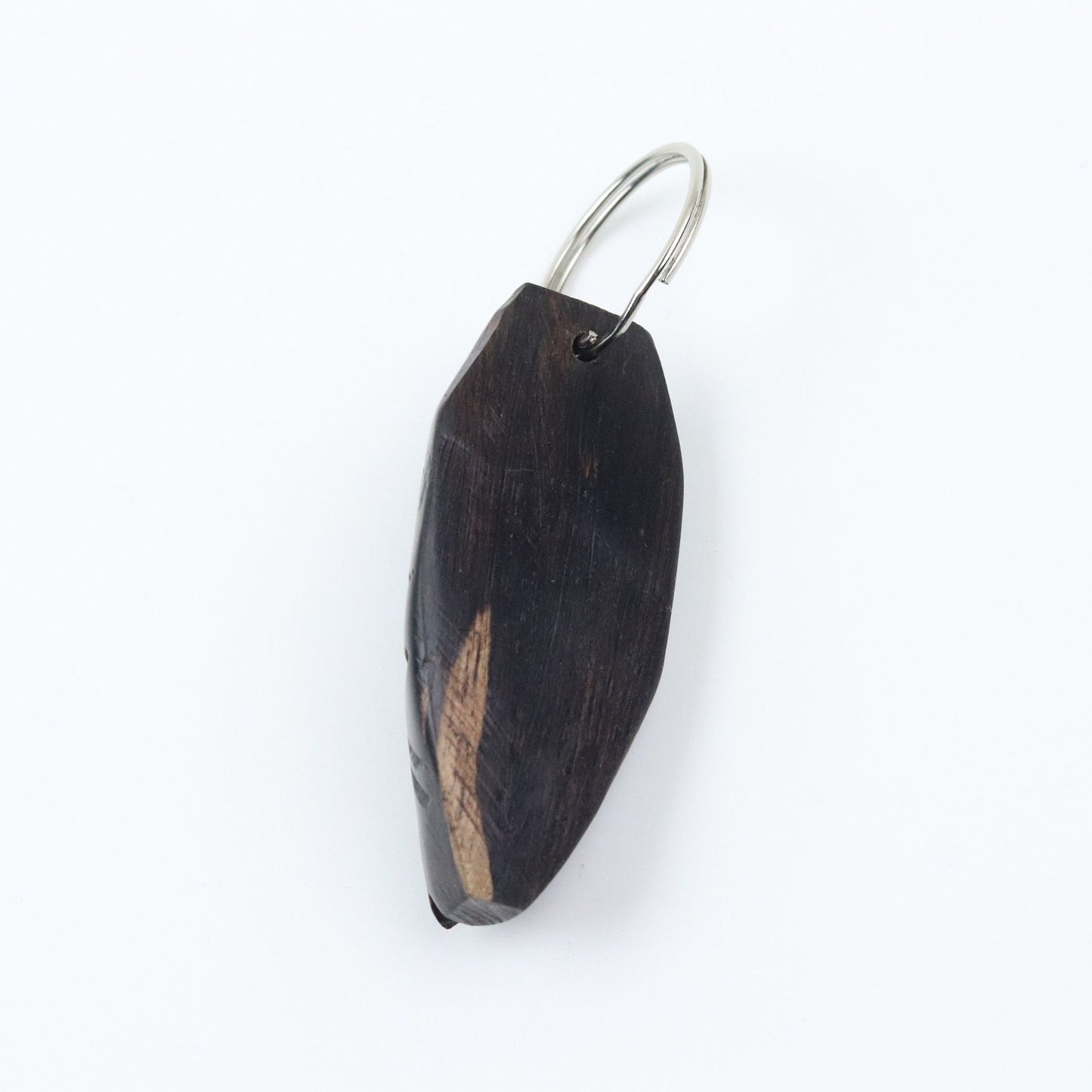 African Mask Keychain | Unique Wooden Handmade Carved Natural Wood Piece Made by Artisans and Imported from Mali, West Africa