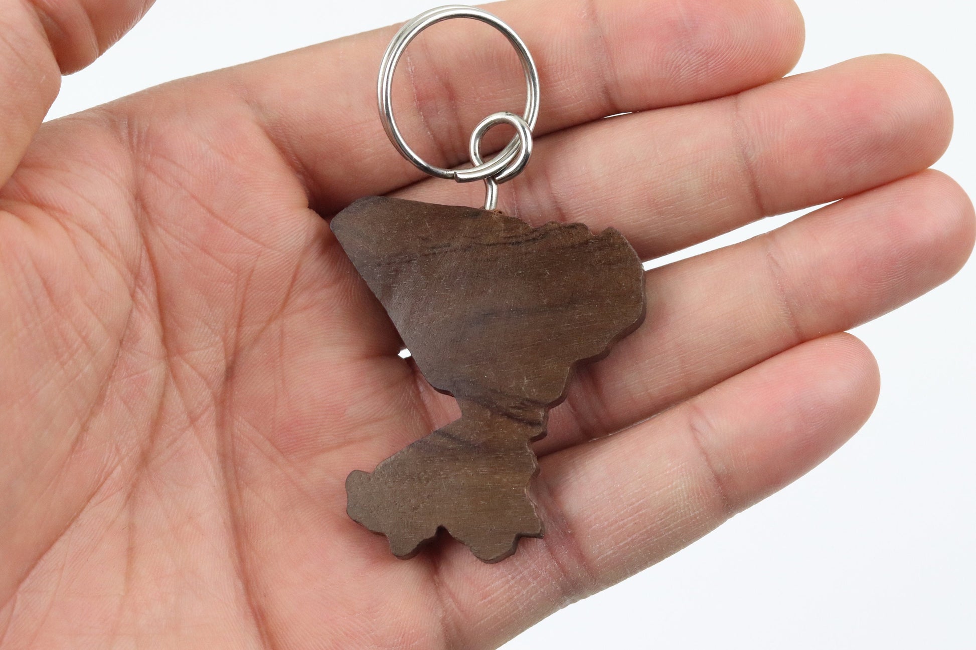 Mali Map Keychain | Wooden Unique Handmade Carved Natural Wood Piece Made by Artisans and Imported from Mali, West Africa