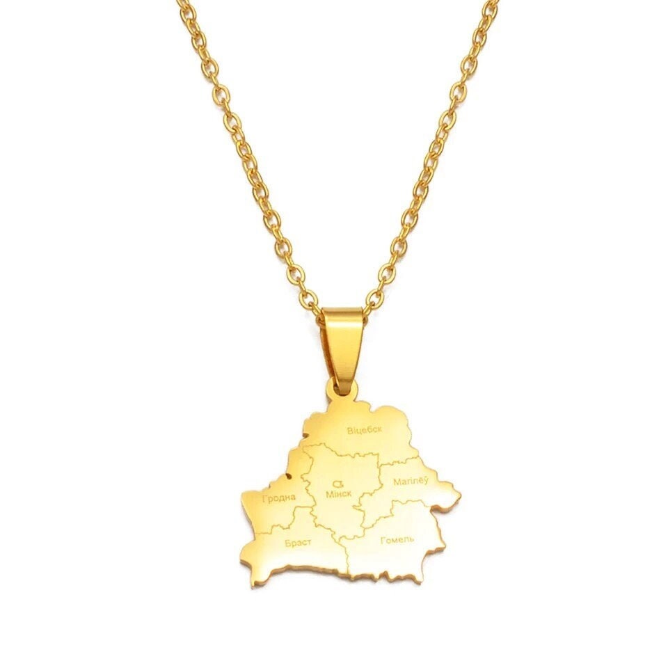 Belarus Map Necklace