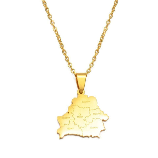 Belarus Map Necklace