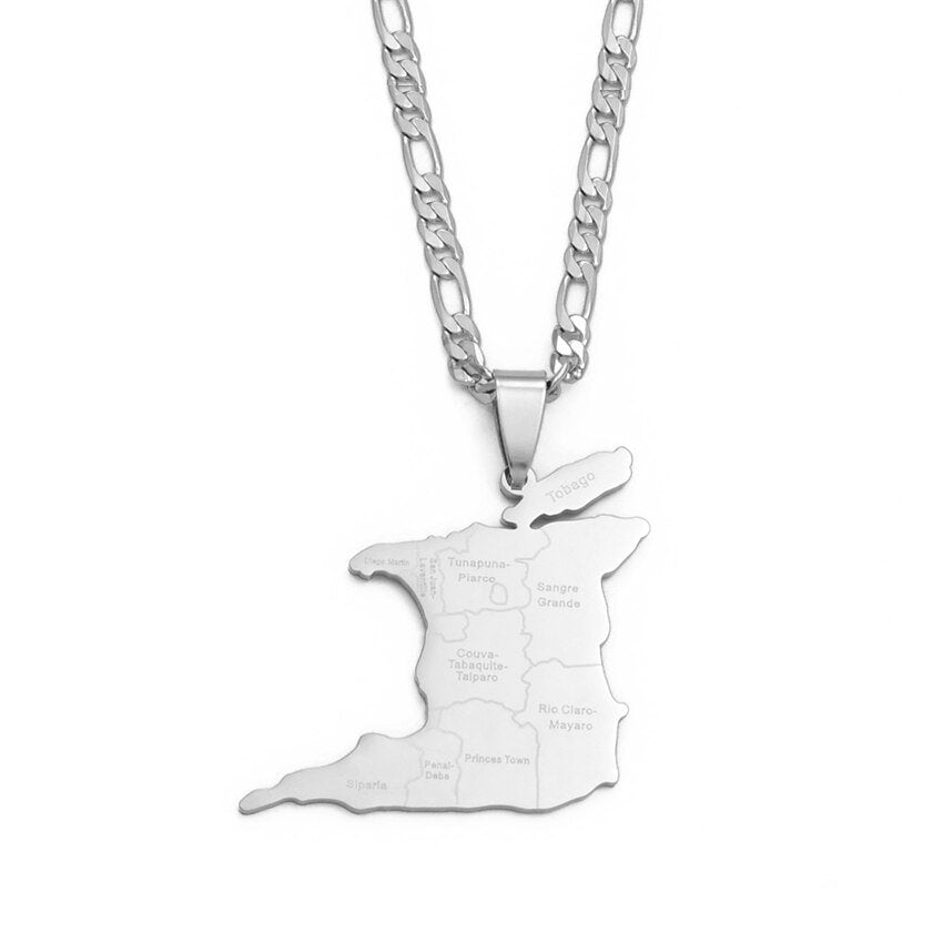 Trinidad Map Necklace