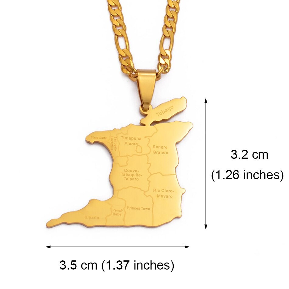 Trinidad Map Necklace