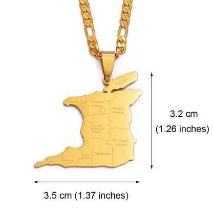 Trinidad Map Necklace