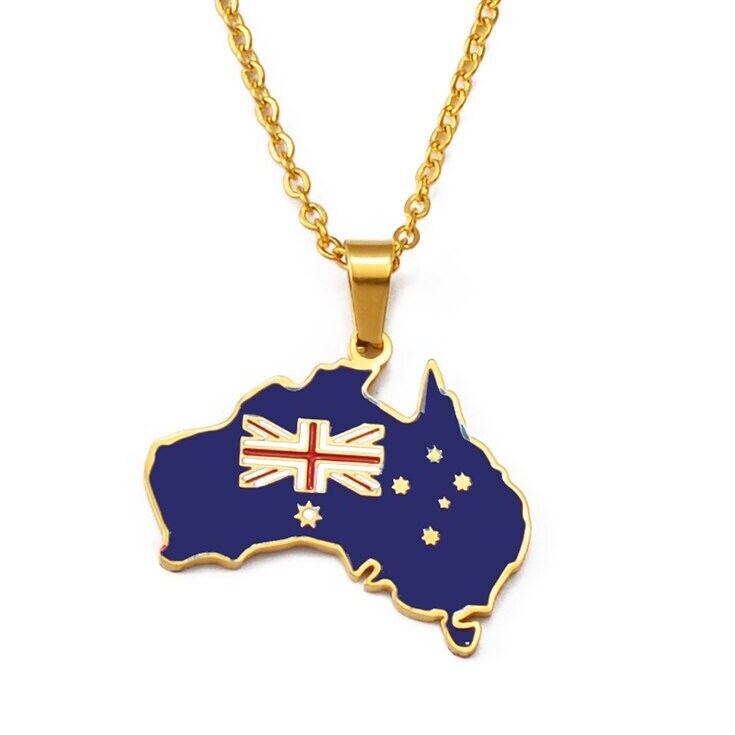 Australia Map Necklace