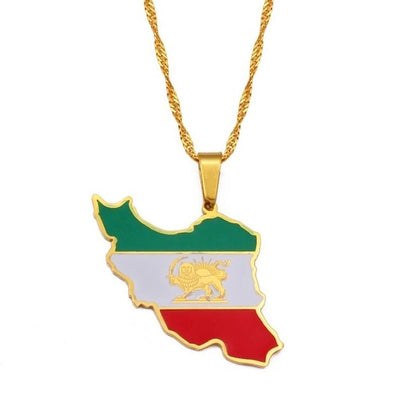 Iran Map Necklace