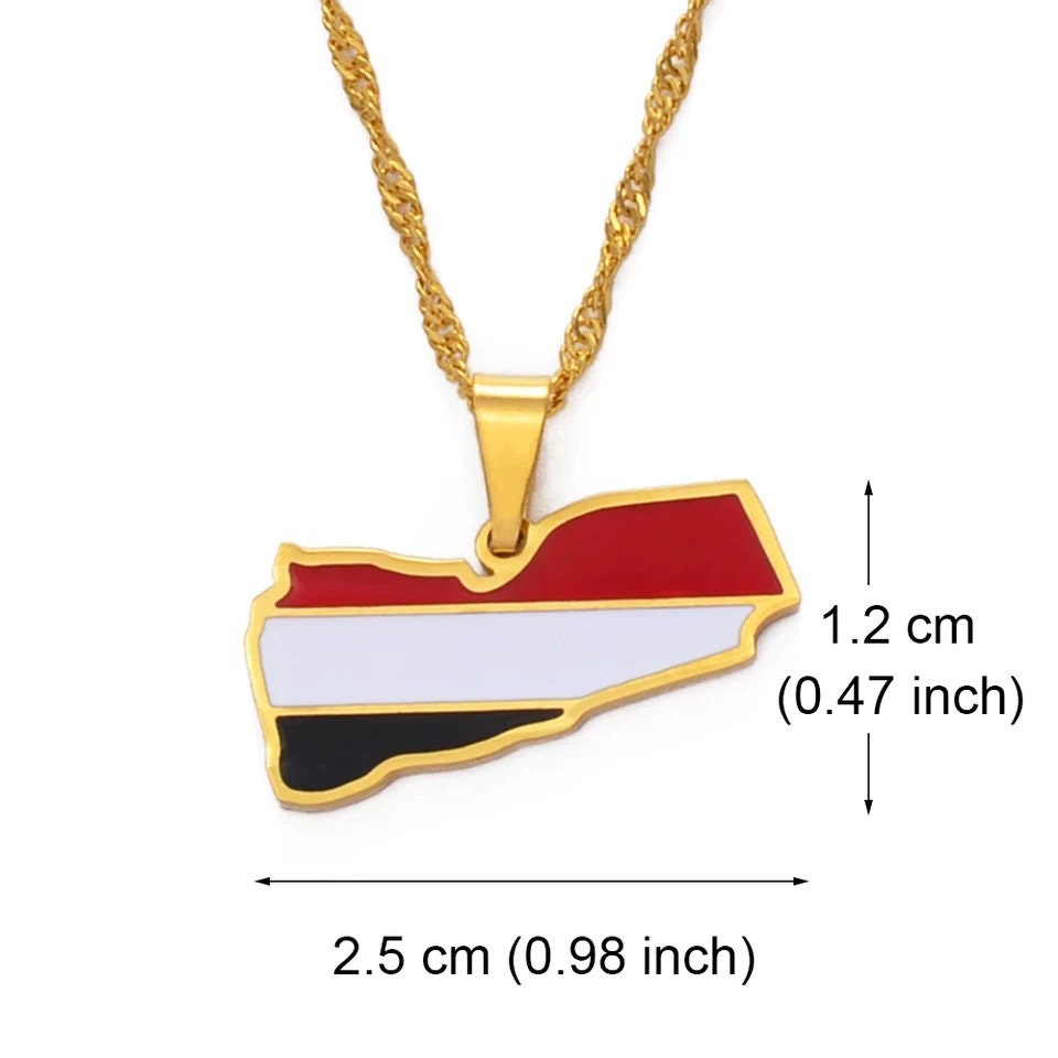 Yemen Map Necklace