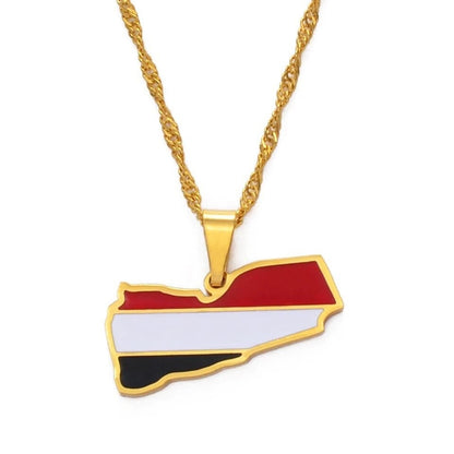 Yemen Map Necklace