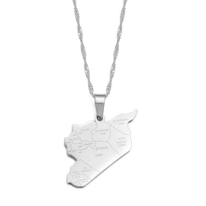 Syria Map Necklace