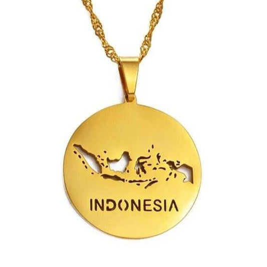 Indonesia Map Necklace