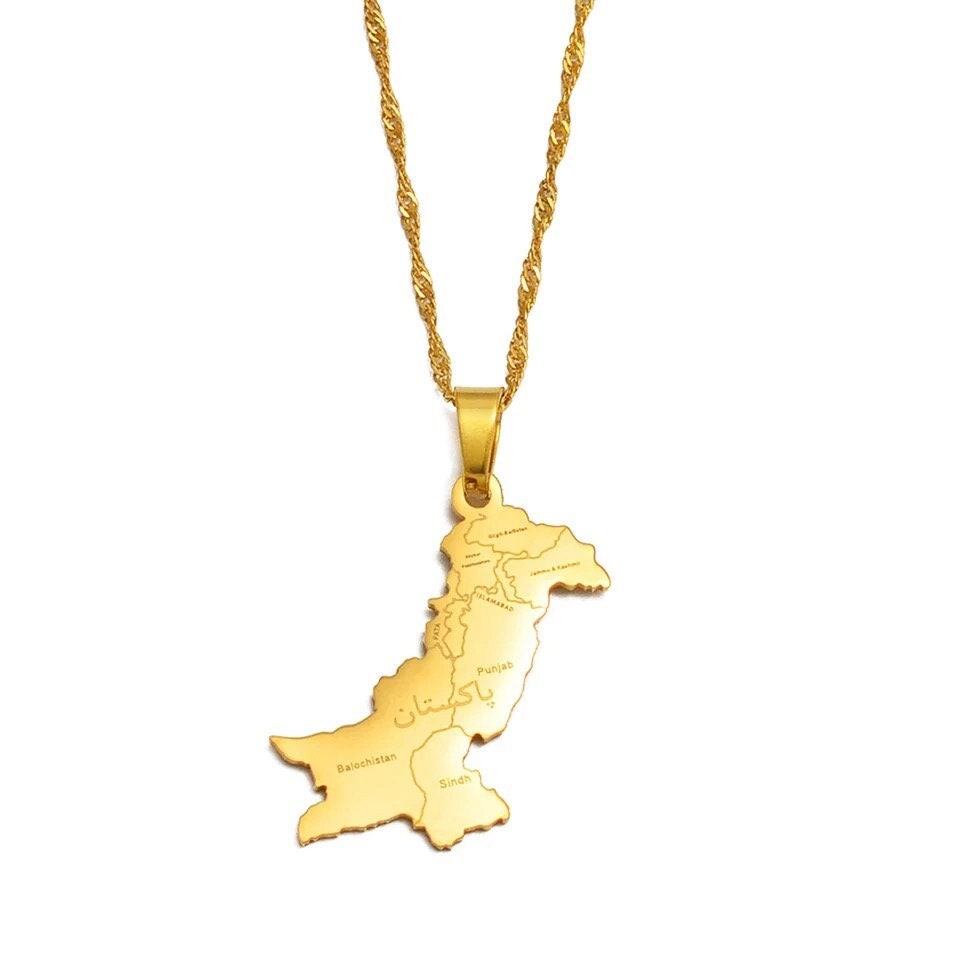 Pakistan Map Necklace