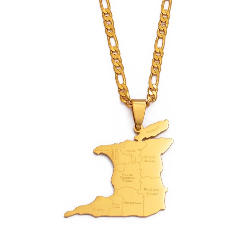 Trinidad Map Necklace