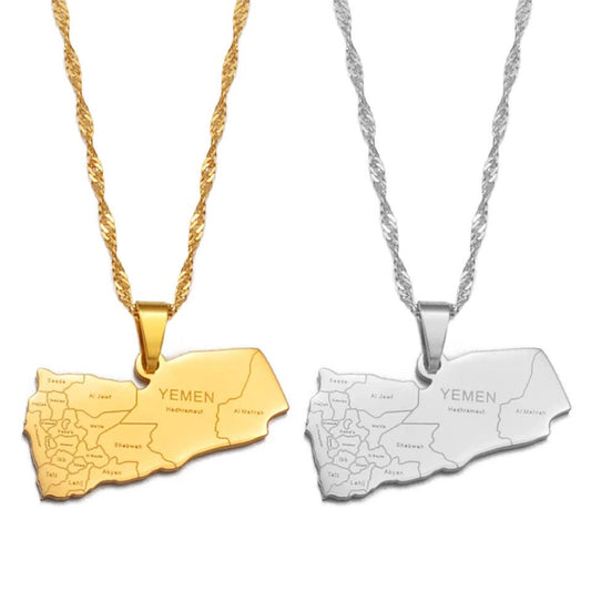 Yemen Map Necklace