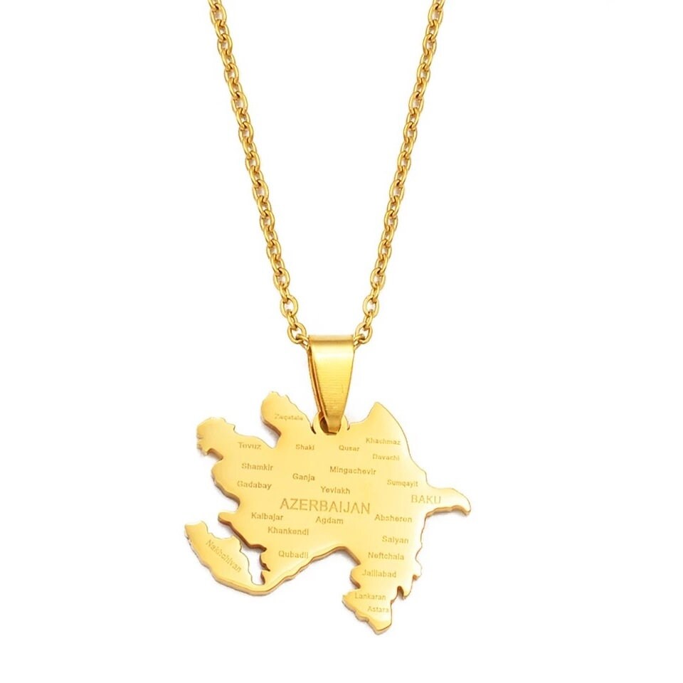 Azerbaijan Map Necklace