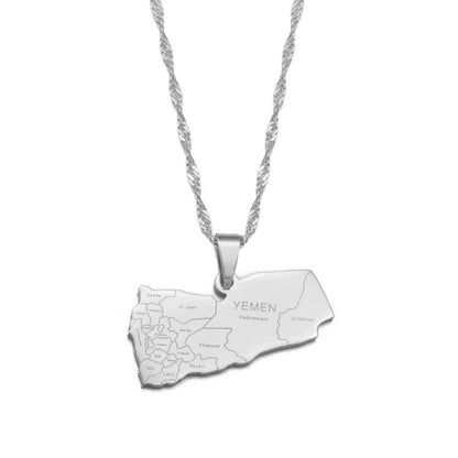 Yemen Map Necklace