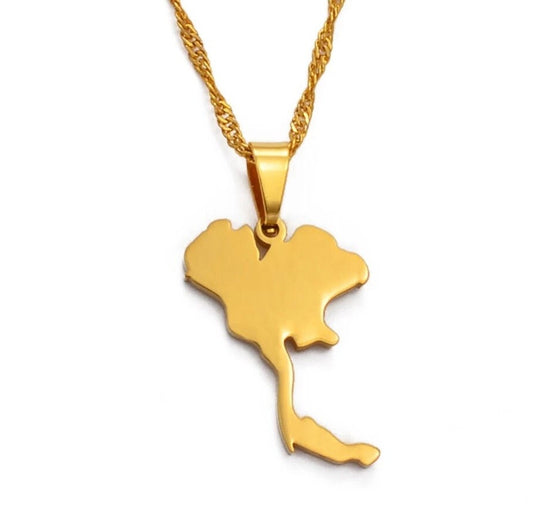 Thailand Map Necklace