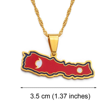 Nepal Map Necklace