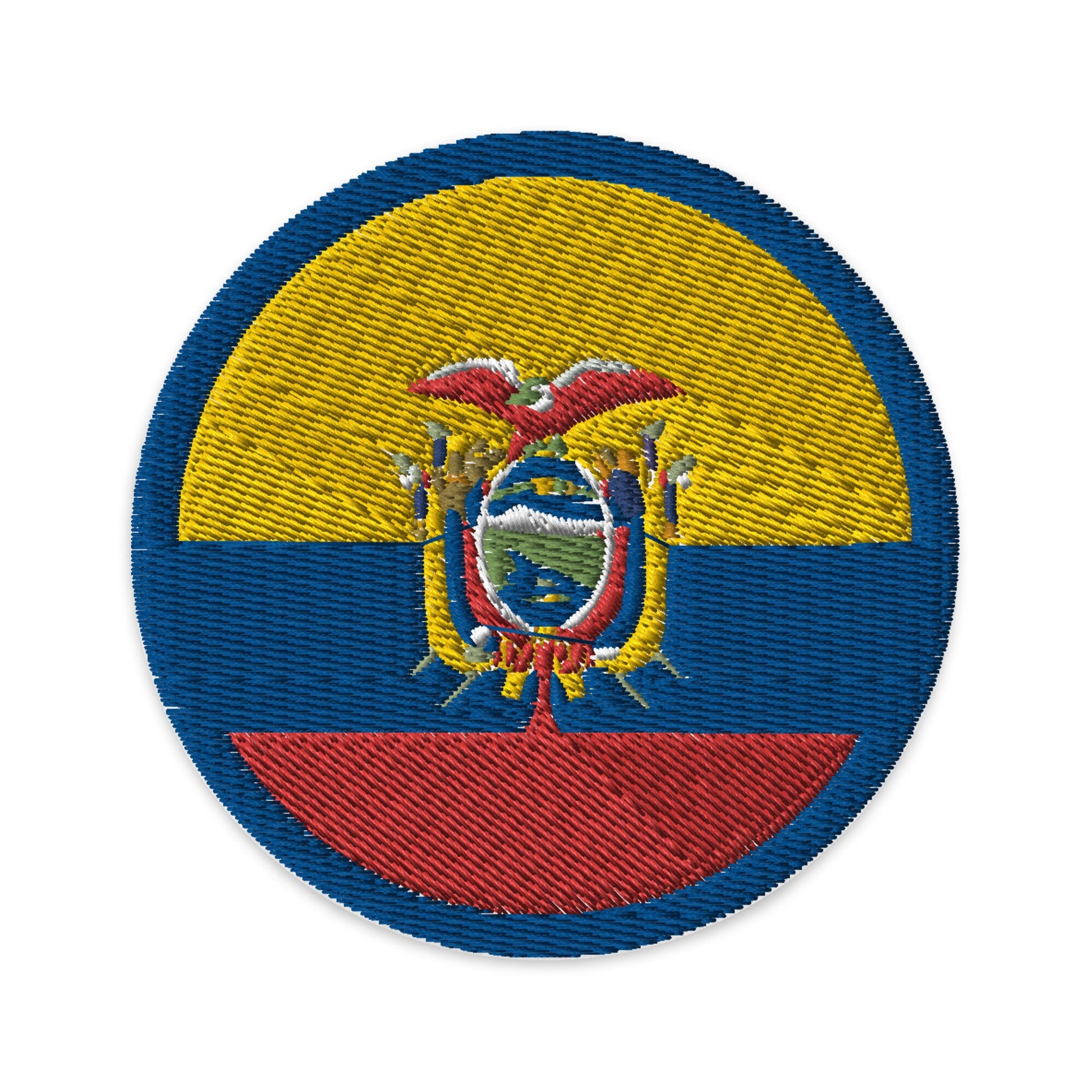 Ecuador Flag Patch | Embroidered Iron-on or Sew-on DIY Applique For Vest, Backpack, Clothing Badge, Bikers, Travel Collectors, Souvenir