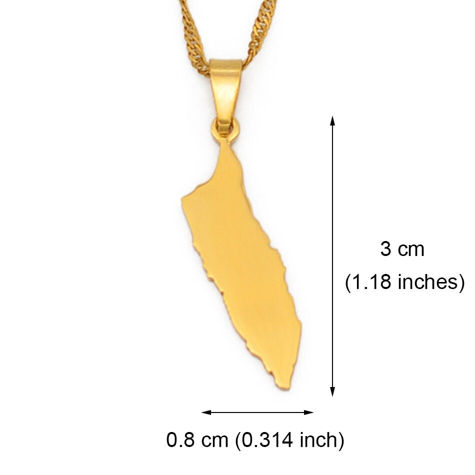 Aruba Map Necklace