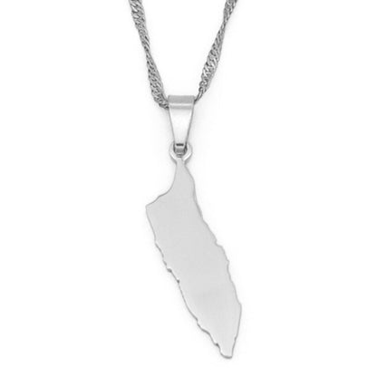 Aruba Map Necklace