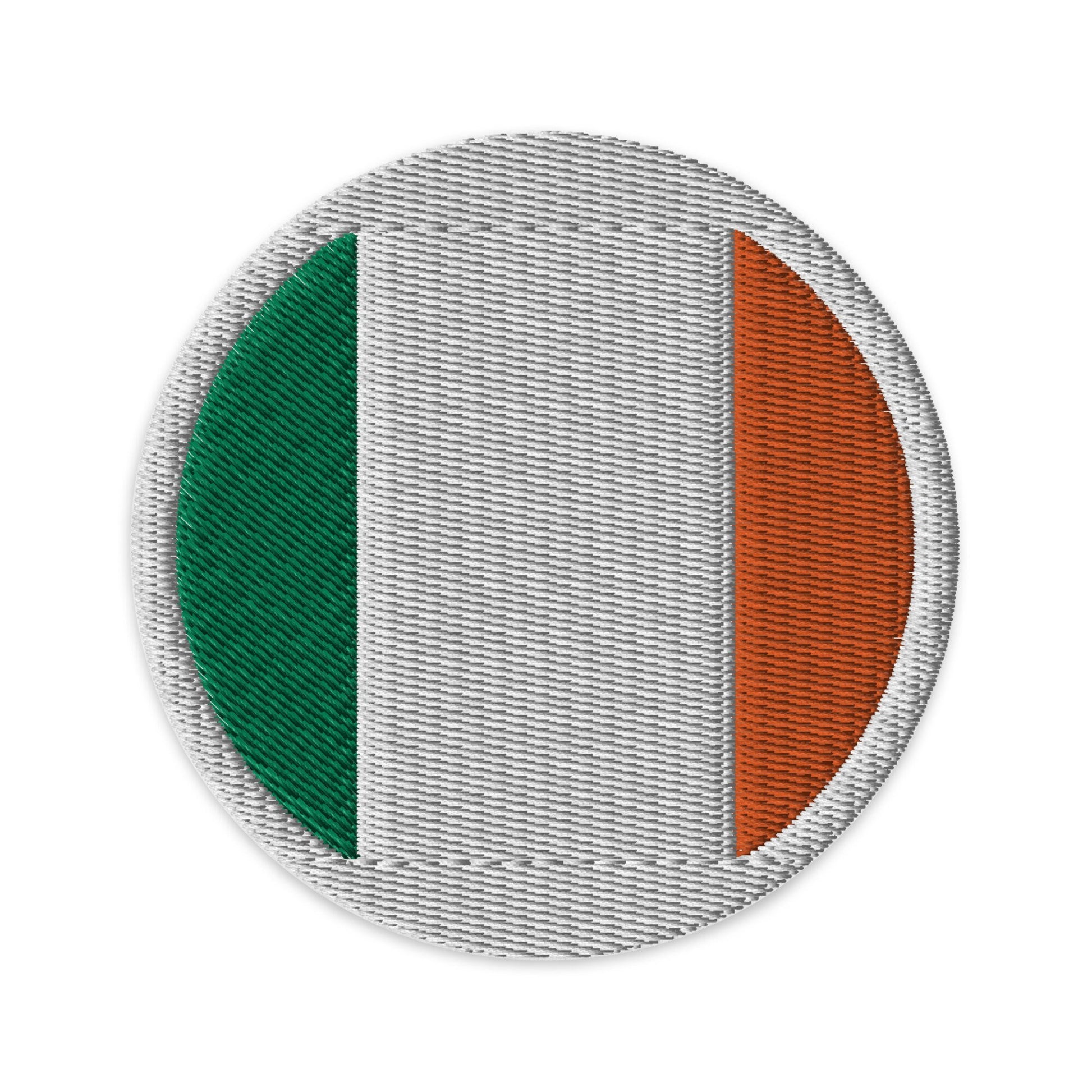 Ireland Flag Patch | Embroidered Iron-on or Sew-on DIY Applique For Vest, Backpack, Clothing Badge, Bikers, Travel Collectors, Souvenir