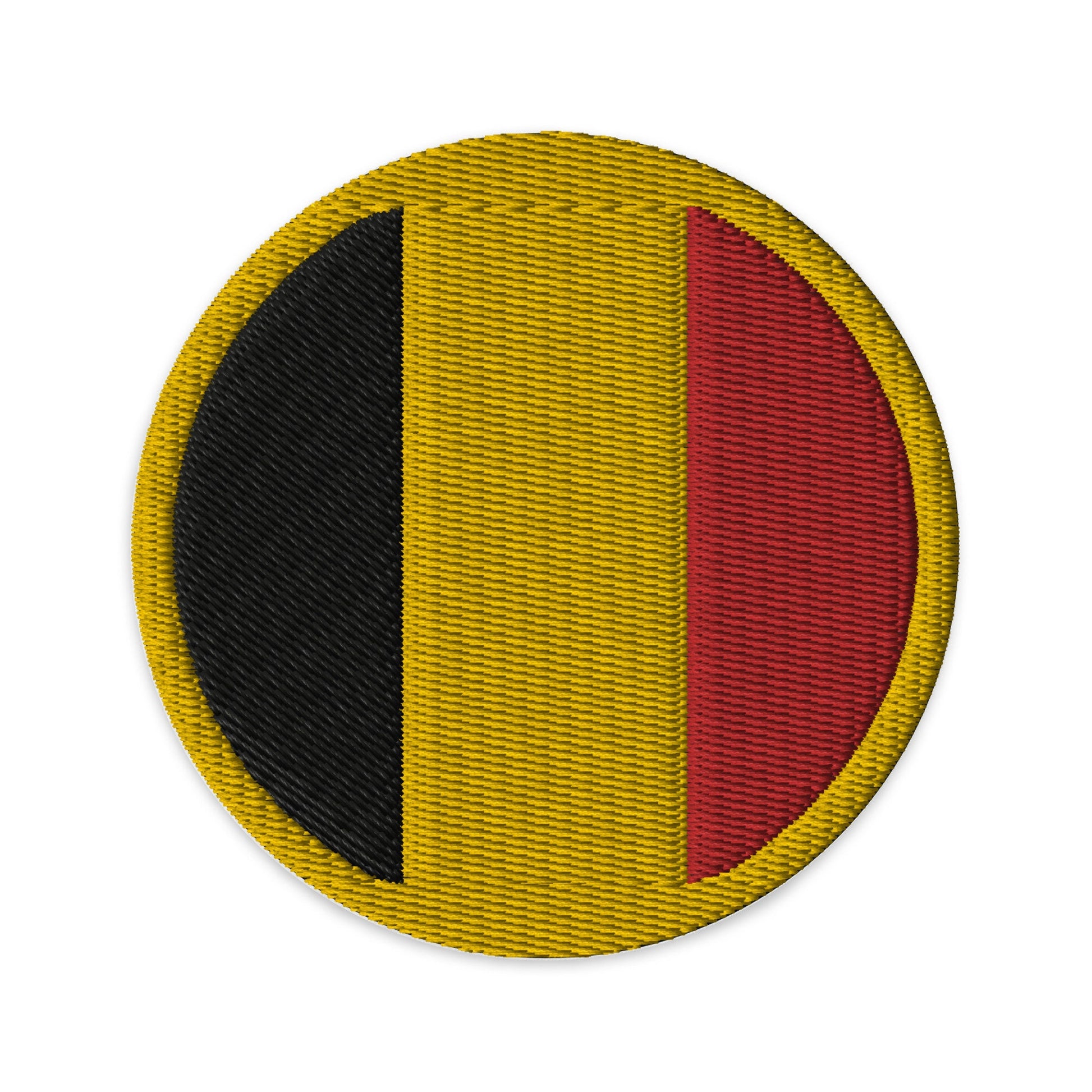 Belgium Flag Patch | Embroidered Iron-on or Sew-on DIY Applique For Vest, Backpack, Clothing Badge, Bikers, Travel Collectors, Souvenir