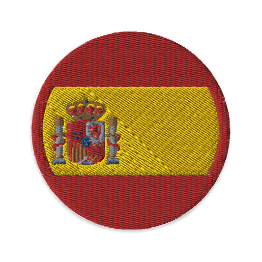 Spain Flag Patch | Embroidered Iron-on or Sew-on DIY Applique For Vest, Backpack, Clothing Badge, Bikers, Travel Collectors, Souvenir