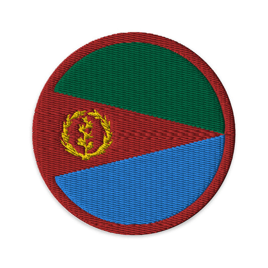 Eritrea Flag Patch | Embroidered Iron-on or Sew-on DIY Applique For Vest, Backpack, Clothing Badge, Bikers, Travel Collectors, Souvenir