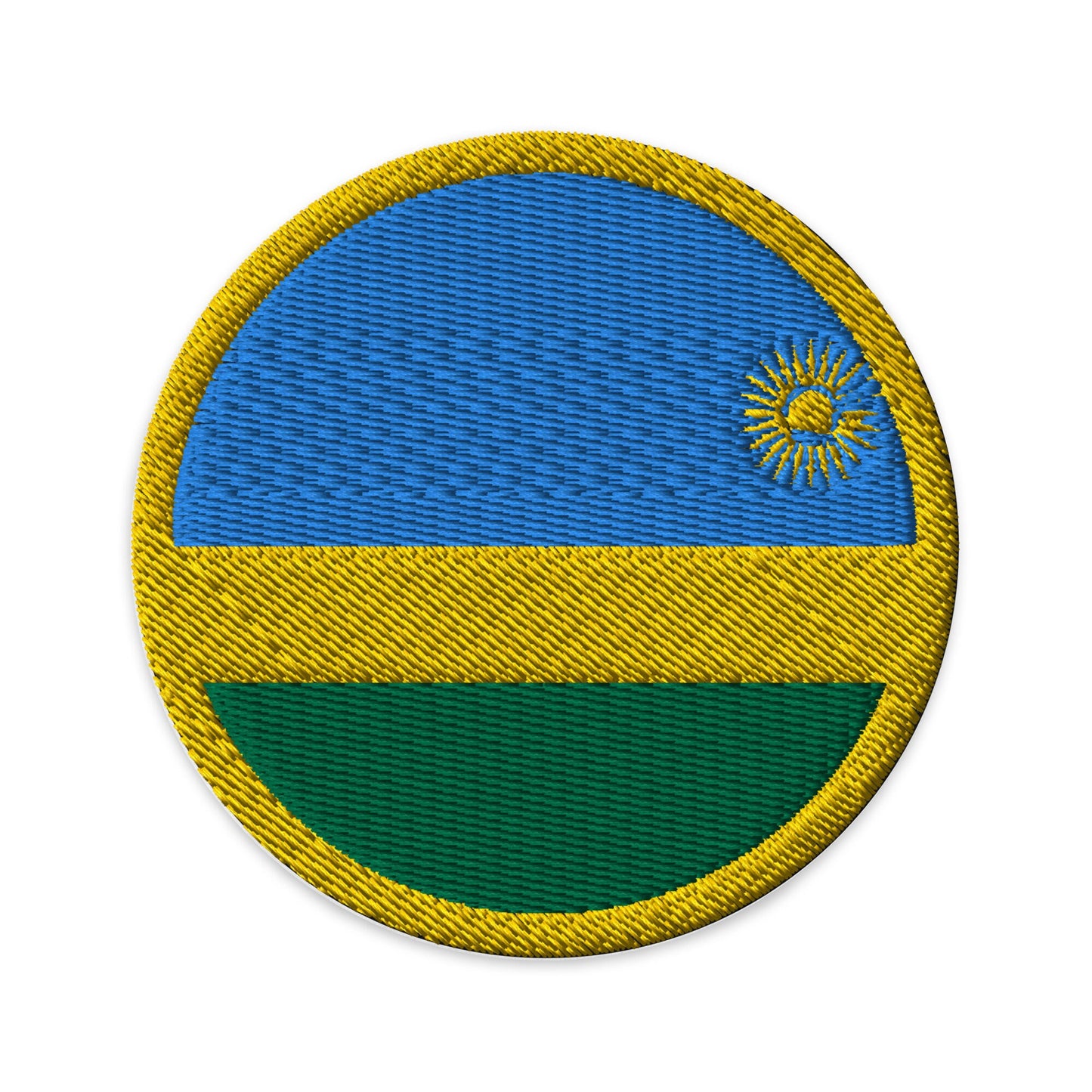 Rwanda Flag Patch | Embroidered Iron-on or Sew-on DIY Applique For Vest, Backpack, Clothing Badge, Bikers, Travel Collectors, Souvenir