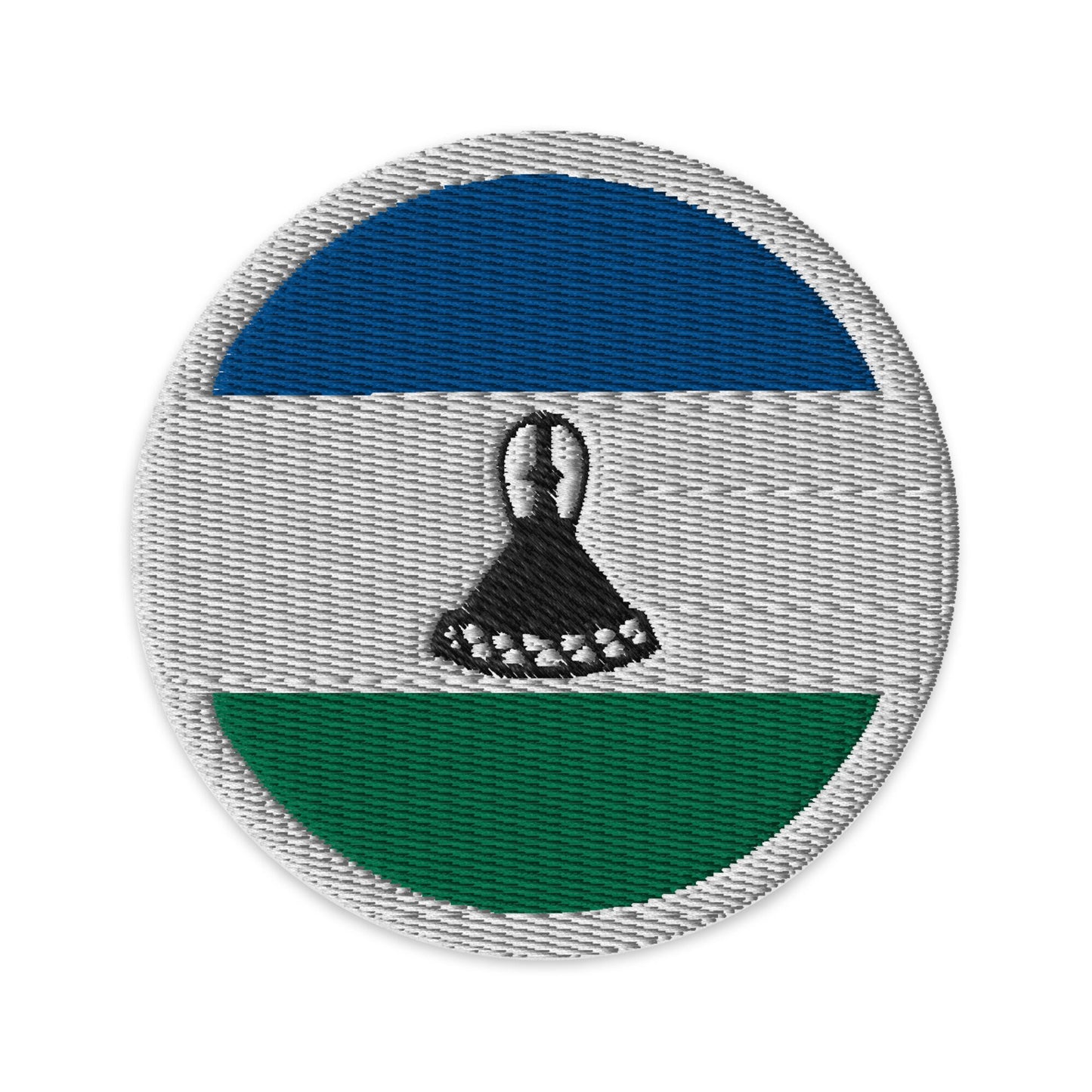 Lesotho Flag Patch | Embroidered Iron-on or Sew-on DIY Applique For Vest, Backpack, Clothing Badge, Bikers, Travel Collectors, Souvenir