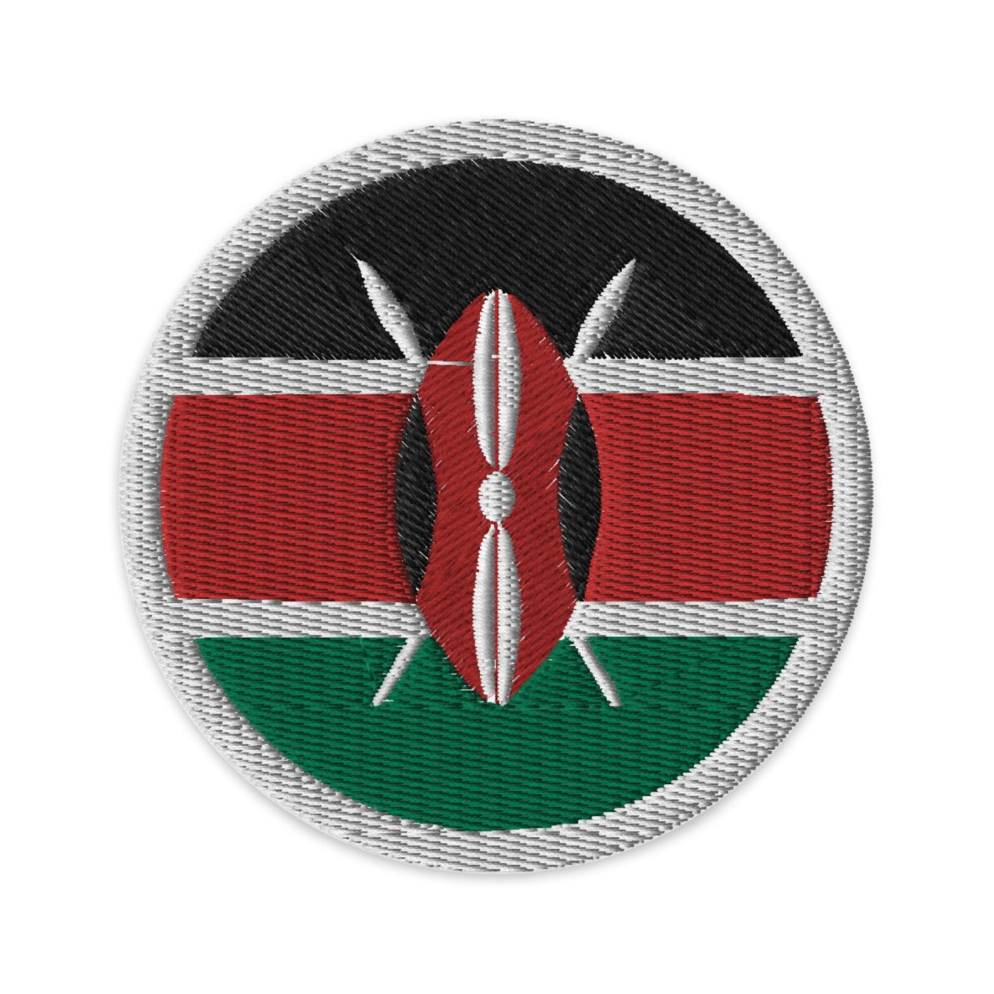 Kenya Flag Patch | Embroidered Iron-on or Sew-on DIY Applique For Vest, Backpack, Clothing Badge, Bikers, Travel Collectors, Souvenir