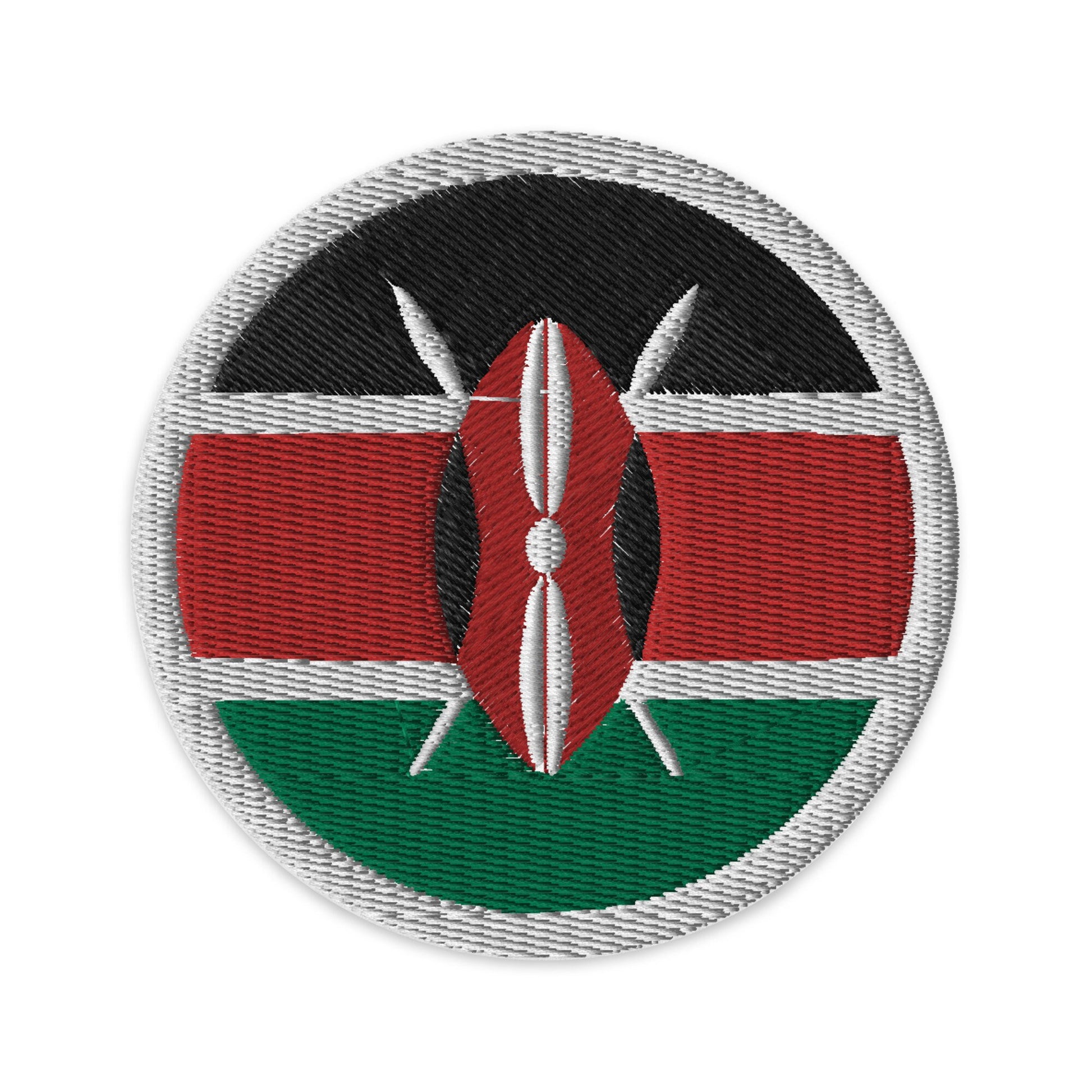 Kenya Flag Patch | Embroidered Iron-on or Sew-on DIY Applique For Vest, Backpack, Clothing Badge, Bikers, Travel Collectors, Souvenir